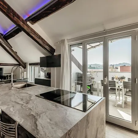 Daire Loft Rooftop In - 3 Terraces Park Ac Bbq Como