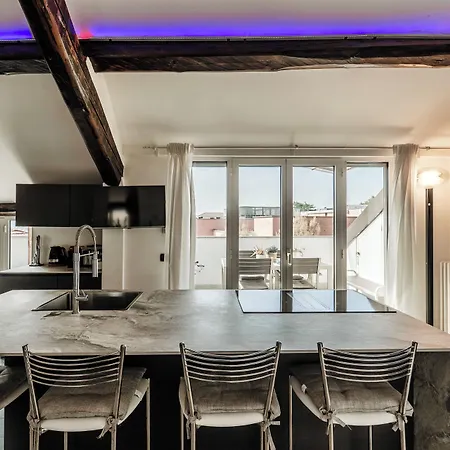 Loft Rooftop In - 3 Terraces Park Ac Bbq Apartment *